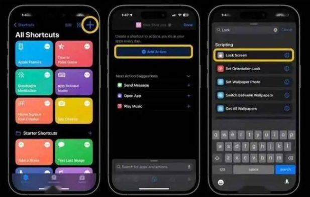 凤山苹果14锁屏维修店分享iPhone14升级iOS16.4后如何创建锁屏快捷方式 
